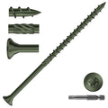 #10 x 4 Inch Deck Screws (45Pcs) 1lb. Carbon Steel, Green, Flat Head, Rust Resistant epoxy Coated, with T25 Star Bit