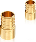 25-Pack HeSun PEX Fittings, 1" PEX x 3/4" Female Sweat Adapter (Over Copper Tube), Brass Crimp Fitting for ASTM F1807(PEX1807290-25)
