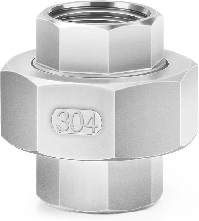 ChillWaves 304 Stainless steel Cast Pipe Fitting, Union，1-1/2" NPT Female，Thread Adapter(1-PACK)