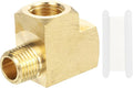 PATIKIL Brass Tee Fitting, 1Pcs 1/4" x 1/4" NPT Female x 1/4" NPT Male Pipe 3 Way Forged Brass Barstock Street Tee Pipe Fittings for Water Gas Refrigeration