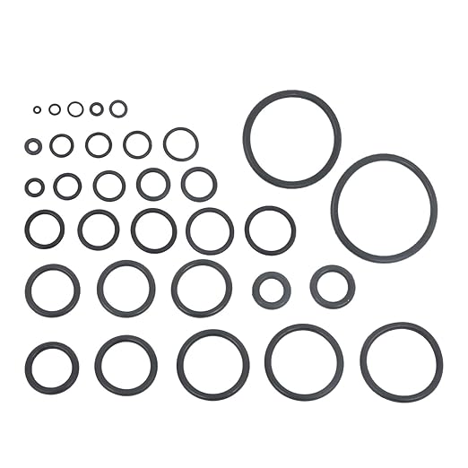 findmall 1540Pcs 32-Size NBR O-Ring Assortment Kit and 4-Piece Accuracy Pick and Hook Set for Automotive, Plumbing, and Mechanical Sealing Repair