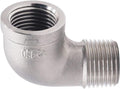 stainless steel NPT 1/2 elbow fitting 90 degree with both male and female thread connecting water pipe air hose pvc tube cast coupling (1 pc)