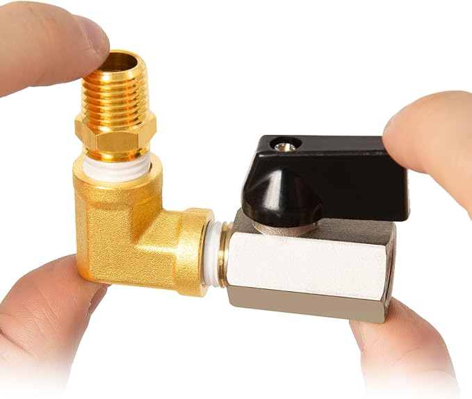 ChillWaves Brass Pipe Fitting, 90 Degree Barstock Street Elbow 1/4" NPT Female x 1/4" NPT Female Thread Adapter(2-PACK)