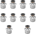 10 Pcs Push-to-Connect Fittings 5/32 Inch Tube OD x 1/4 Inch NPT Thread Pneumatic Male Straight Quick Connect Air line fittings