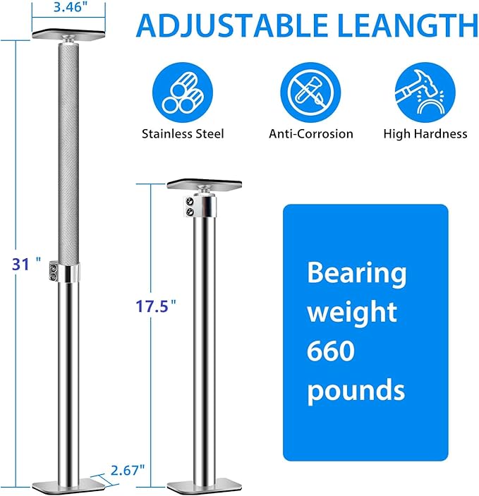 Undermount Sink Brackets.Undermount Sink Support,Undermount Sink Repair Kit, Adjustable Support PolKitchen Sink Brackets
