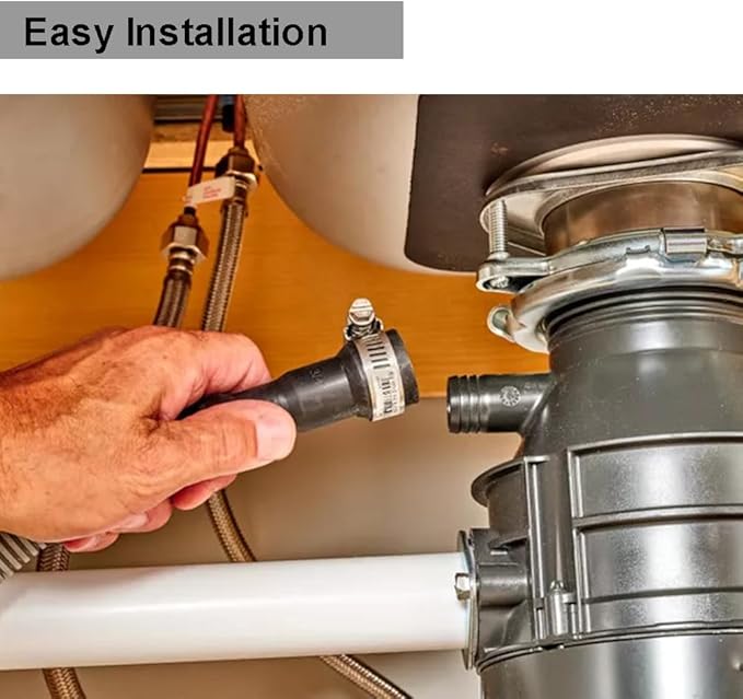 TTFLEX Dishwasher Drain Hose 6 FT, Flexible Discharge Dishwasher Hose with Stainless Steel Clamps, Trim to Fit 5/8", 3/4", or 1" Dishwasher Outlet and Garbage Disposal/Sink End