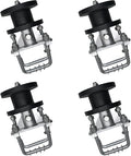 Sliding Gate Rollers, Nylon Cantilever Slide Gate, Rolling Cantilever, 4" Square Post × 2" Chain Link Fence Gate Frame, Slide Gate Roller Hardware - Pack of 4