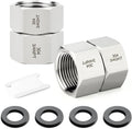 TAISHER 2PCS 304 Stainless Steel Garden Hose Adapter, 3/4" GHT Female x 3/4" NPT Female Garden Hose Connector with Washers