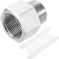 uxcell Pipe Fitting Reducing Adapter, M25 Male x 3/4" NPT Female 304 Stainless Steel Reducer Connector for Water Oil Air Pressure Gauge, Silver