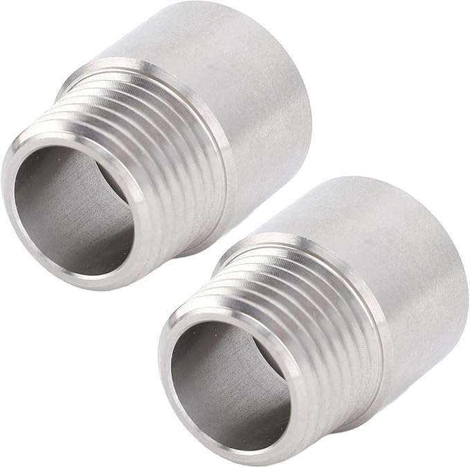 1/2 Inch NPT Male to 1/2 Inch NPT Female Pipe Fitting Adapter, Stainless Steel Pipe Coupler, 304 Stainless Steel Pipe Extension Fitting with Universal Compatibility for Plumbing