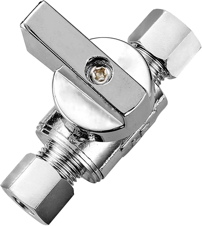 4 Pack Premium Brass 1/4" Compression x 1/4" Compression Angle Valve Quarter Turn Water Straight Angle Valve