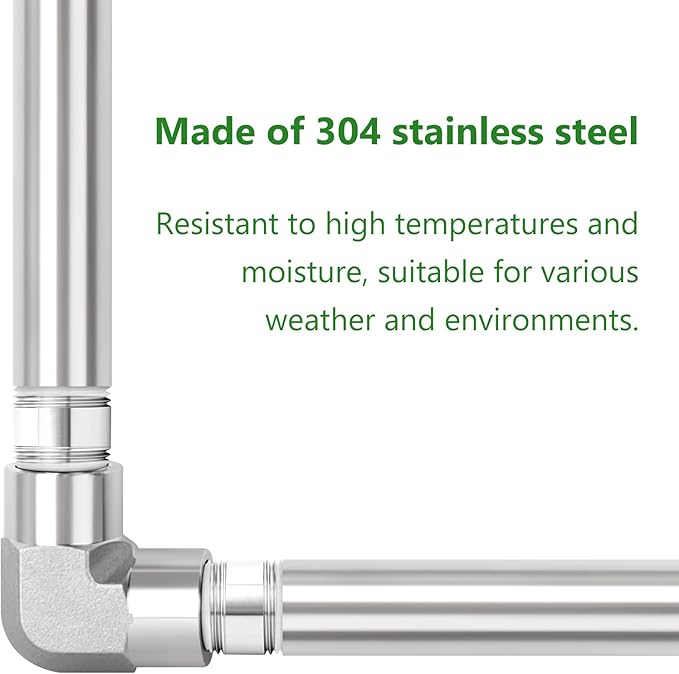 TAISHER 2PCS Stainless Steel Pipe Fittings, 1" NPT Male x 1" NPT Male Threaded, 2" Length Thickened Nipple Cast Pipe