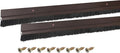 uxcell 2Pcs Door Brush Bottom Sweep H-Shape Aluminum Alloy Base with 0.6-inch PP Brush for Home, Industrial (47-inch L, Brown)