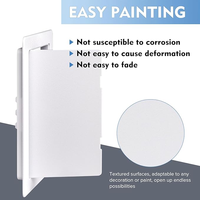 Donext Access Plumbing Panel for Drywall Ceiling, 4x6 in Plastic Access Door, Wall Hole Cover Plate for Plumbing & Electrical & Wiring, White
