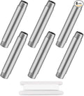 3/4"x6" 304 Stainless Steel Pipe, 3/4" NPTx 3/4" NPT Male Threaded Nipple, SCH40 Heavy Duty Pre-Cut Steel Pipe for Plumbing Gas, Hydraulic, and Industrial Applications(6", 6 Piece)