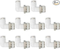 PATIKIL Push to Connect Fitting, 2 Pack Pneumatic Air Elbow Quick Connector 3/8"PT Male Thread x 6mm Tube 90 Degree Connect Tubing Elbow Air Tube Fitting Pneumatic Quick Adapter, White