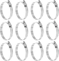 HARFINGTON 12 Pcs Hose Clamp 2-1/16"-3" (52-76mm) 304 Stainless Steel Adjustable Worm Gear Hose Clamp with Phillips Screw Assortment Kit for Fuel Line Pipe Plumbing Automotive Tube