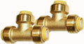 HQMPC Pex fitting 3/4" Push Fit Plumbing Tee, Pex Fititng Push-to-Connect Plumbing Fittings, PEX, CPVC, No Pb (2PCS, 3/4 Inch)