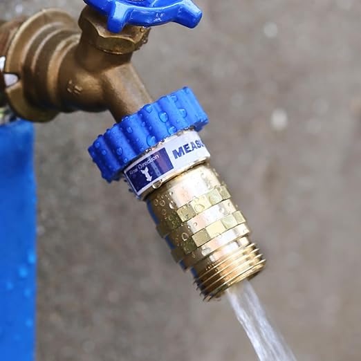 MEASUREMAN Lead-Free Brass, Water Pressure Regulator, Pressure Reducer for Camper, Trailer, RV, Garden, Plumbing System, 40-50 psi, 3/4"Hose