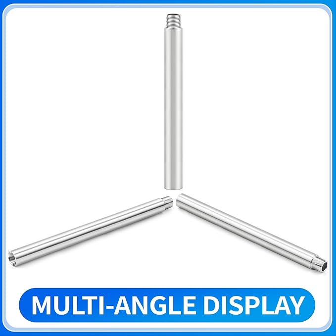 ChillWaves 304 Stainless Steel Pipe Fitting, Nipple Cast Pipe 3/4" NPT Male x 3/4" NPT Female Thread 12" Length(300MM)(1-PACK)