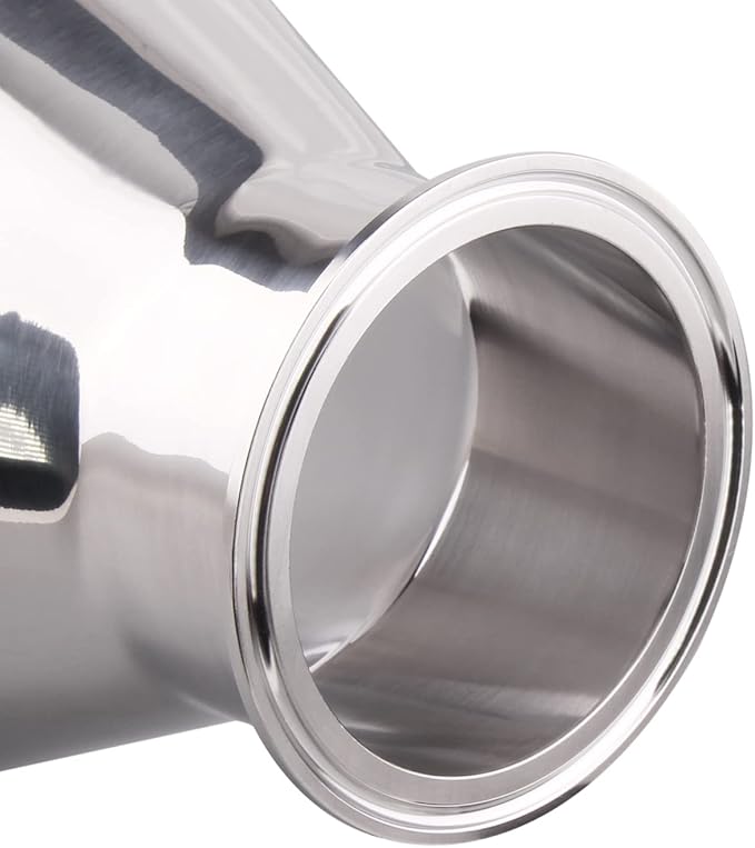 DERNORD Sanitary Fitting Reducer Fitting SUS304 Tri Clamp Ferrule Style 6" Tube OD to 3" Tube OD