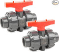 ChillWaves PVC Union Full Port Ball Valve，3/4"(DN20) True Union Ball Valve，ASTM EPDM O-ring，PTFE Seats，Suitable for Water Supply System，3/4" Slip Socket(2-PACK)