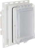 TayMac MR420CW 1-Gang Recessed Enclosure Extra Duty, 6-in-1 Nonmetallic Weatherproof in-Use Cover, Horizontal/Vertical, White
