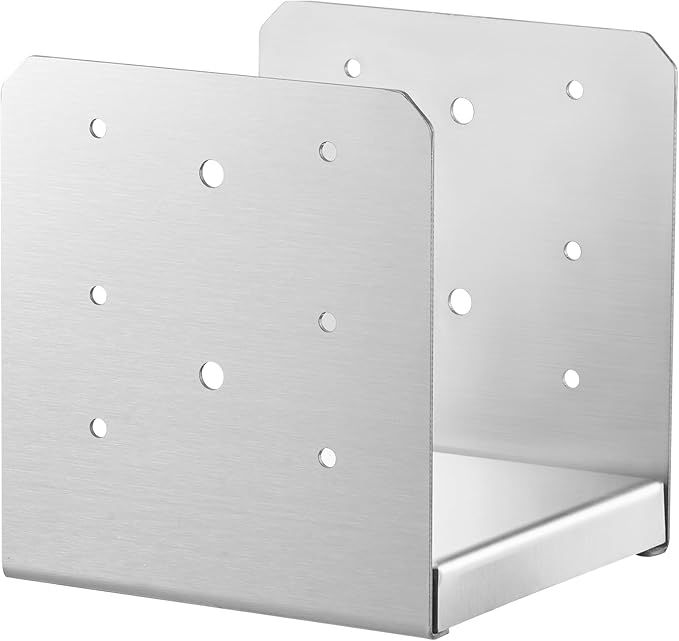 VEVOR 6"x 6" Post Base, 10Pcs Stainless Steel Adjustable Post Anchor Bracket(Internal 5.9 x 5.5"), Adjustable Post Base for Pavilion Deck Porch Handrail Railing Support Decorative Anchor Plate
