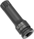 1/2-Inch Drive x M20(20mm） Impact XZN Triple Square Spline Bit Socket, Metric Lengthen Screwdriver Socket Adapter, 3-Inch Length, CR-MO Steel, One-Piece Construction, Black