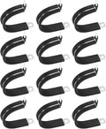 12-Pack Cable Clamps, 1-7/16 Inch/ 36 mm 304 Stainless Steel Rubber Cushioned Insulated Cable Clamp R Shape Metal Holder for Tube/Wire/Pipe/Loop Installation
