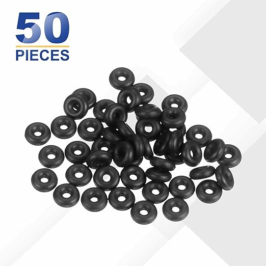 HARFINGTON 50pcs Nitrile Rubber O-Rings 4mm OD 1mm ID 1.5mm Width Metric Buna-N NBR Sealing Gasket Plumbing Sealing Repair O Rings for Car Auto Vehicle Repair Faucet Air Gas