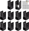 Concealed Joist Hangers, 30 Pcs 2"x4" Outdoor Trim Concealed Flanges with Screws, for Beam,Swing, Handrail,Fence (30, 2"x4")