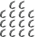 uxcell 1-7/8"(48mm) Cable Clamp, 304 Stainless Steel Rubber Cushioned Insulated Clamp R Shape Metal Clamp Tube Holder for Pipe Hose Wire Cord Installation 14Pcs