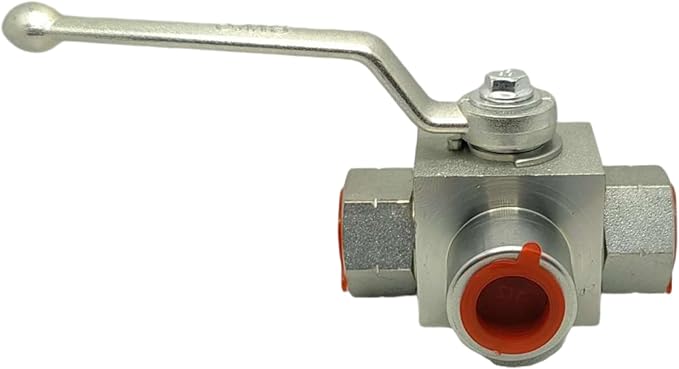 LX Hydraulic High Pressure 3 Way Ball Valve L-Born 1/2'' NPT Hydraulic Valve 7250 PSI (500 bar) Shut-Off KHB3K Hydraulic Ball Valve