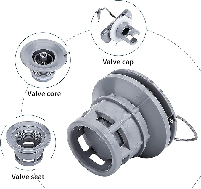 Watris Veiyi Canoe Valve Replacement, 2pcs Inflatable Boat Valve, Halkey Roberts Valve for Inflatable Boat Dinghy