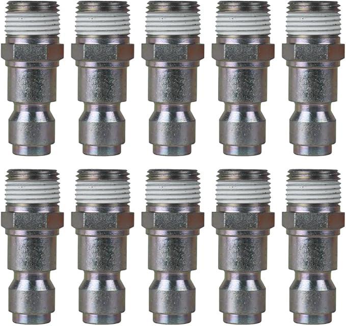 Prevost 3/8" Male NPT Plug Truflate Adaptor T Style Corrosion Proof URP086252 Pack of 10