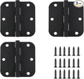 3-Pack Heavy Duty Door Hinges with Superior Load-Bearing Capacity, Rounded Corners,Equipped with Screws.3 inch X 3 in
