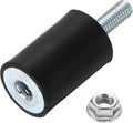 uxcell M6 Rubber Mounts, 1Pcs 20x30mm(DxH) Rubber Cylindrical Anti Vibration Isolator Shock Absorber with Lock Nut for Car Bobbin Generator Air Compressors
