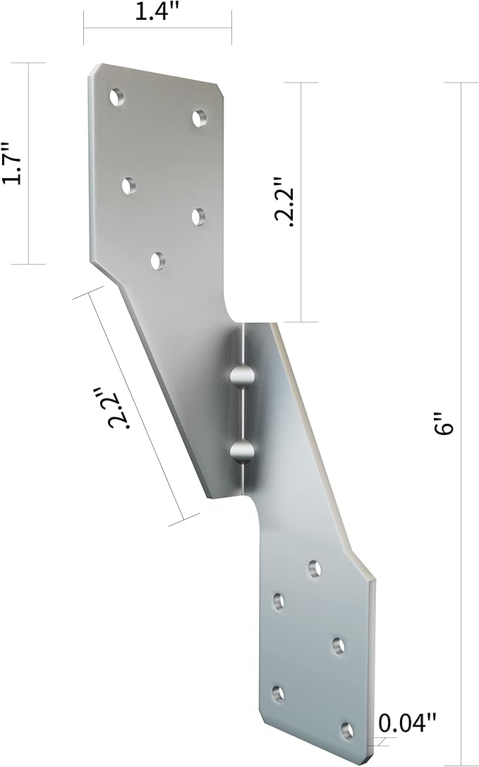 Hurricane Straps Tie Brackets Joist Hanger 20 Gauge Galvanizing Face Mount Joist Hangers for Wood Hurricane Ties Widely Applicable Rafter Ties (50pcs Left Rafter Ties)
