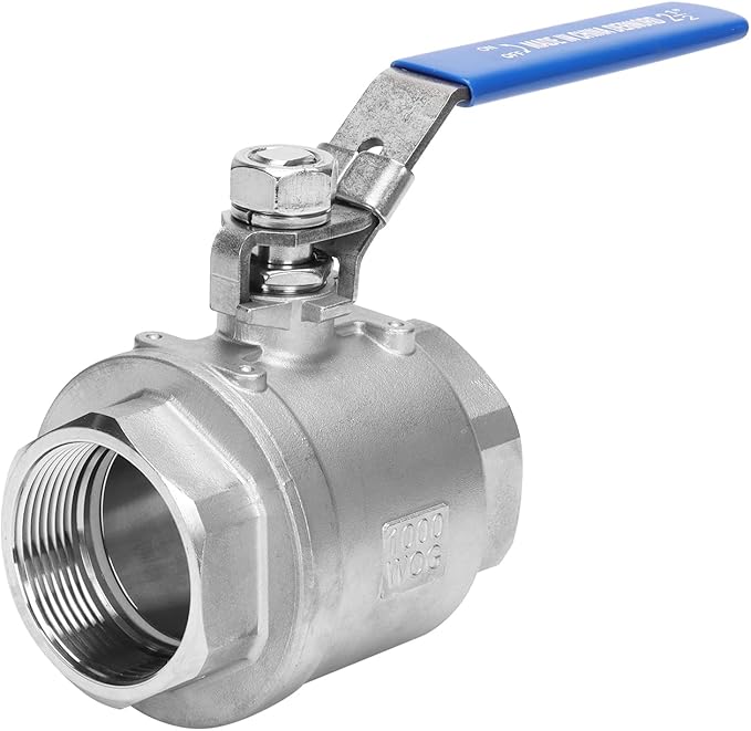 DERNORD Stainless Steel 304 Ball Valve, Full Port Heavy Duty for WOG with Locking Device (2.5 Inch NPT)