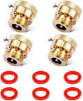 4 Pack Brass 3/4" Inch GHT Hose Bibb Connector Backflow Preventer Vacuum Breaker