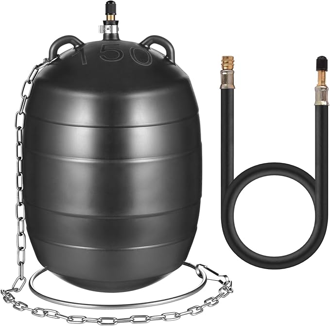 nflatable Pipe Test Plug, with 19.7 or 39.37 Inch Quick-Install Extension Hose and Anti-Fall Iron Ring, Rubber Plumbing Balloon 3 Inch, 4 Inch and 6 Inch (6 inch)