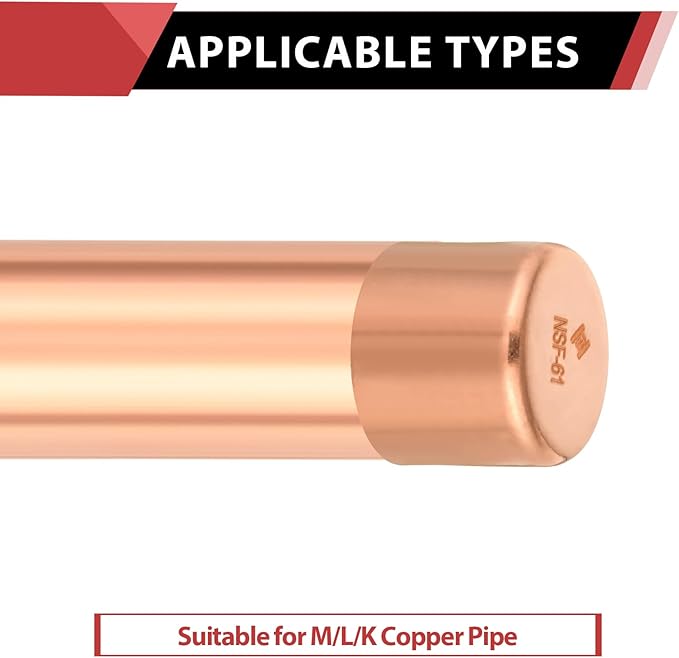 (Pack of 1) EFIELD 1-1/2-Inch Solder Copper Pipe End Cap (Plug), LF Copper Plumbing Fittings with Sweat Solder Connection,(COPPER124)