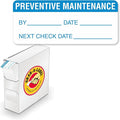 SmartSign Preventive Maintenance Labels in Dispenser Box| Pack of 350, 0.625" x 1.5" Adhesive Vinyl Stickers, Made in USA