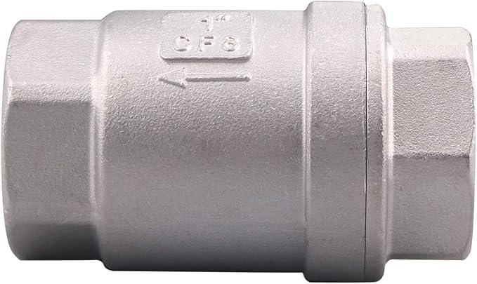 1 Inch Vertical Check Valve SUS304 Spring Loaded Check Valve in-line Low Cracking Pressure CF8M WOG 1000…
