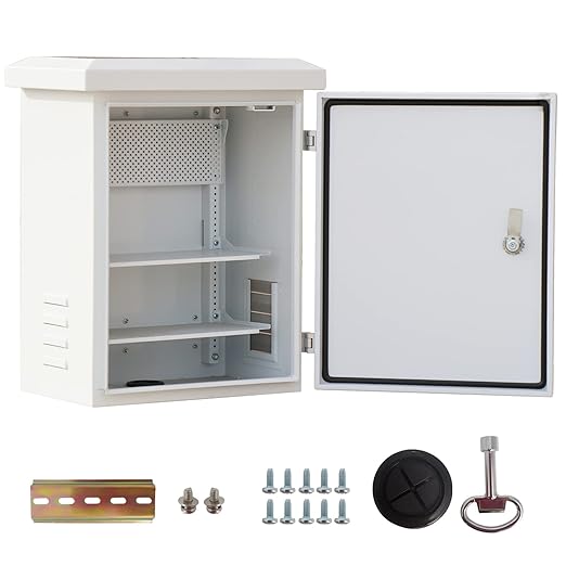 Metal Electrical Box Enclosure, Steel Electrical Box, IP Weatherproof Box for Outdoor Electronics, NEMA Enclosure Outdoor, Projector Box Enclosure for Electronics 20x16x12
