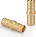 100-Pac HeSunk PEX Fittings, 3/4"x3/4" Pex Straight Coupling, Brass Crimp Fitting for Pex Pipes, ASTM F1807(PEX1807006-100)