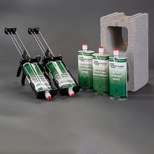 Epoxy Anchoring Paste | Foundation Wall & Concrete Crack Filler, Strengthen Reinforce Structures Non-Pliable Non-Sag Waterproof Adhesive Quick Set, 3 Pack of 2-Part Glue (EP12PK-220234)