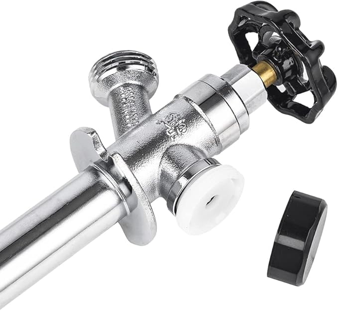 EFIELD 6-inch Length Anti-Siphon Frost Free Sillcock 1/2" MIP X 3/4" Hose Bibb, Chrome Plated,(SILLCOCK020)