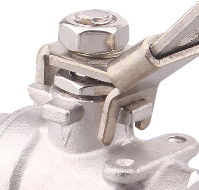 DERNORD 2 Pack Stainless Steel 304 Ball Valve, Full Port Heavy Duty for WOG with Locking Device (1/2" NPT)